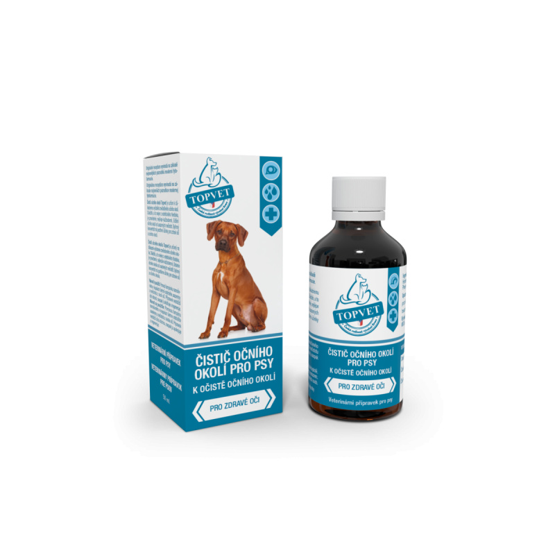 Čistič očního okolí pro psy TOPVET 50ml