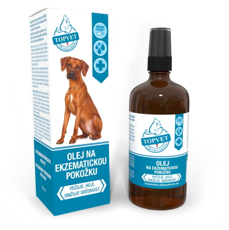 Olej na ekzematickou pokožku pro psy TOPVET 100ml
