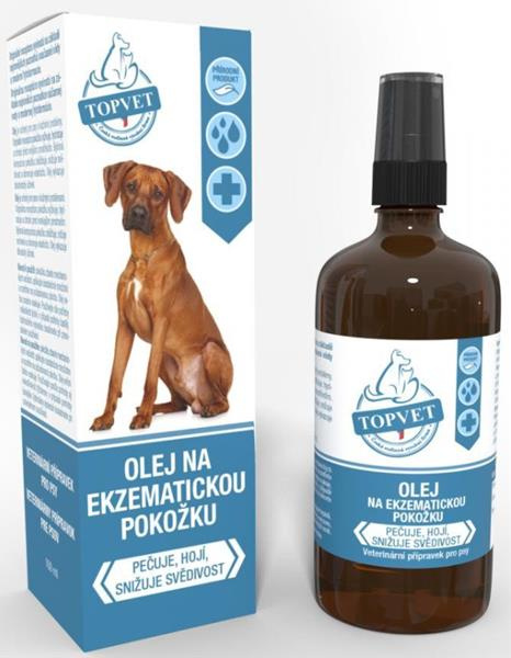 Olej na ekzematickou pokožku pro psy TOPVET 100ml