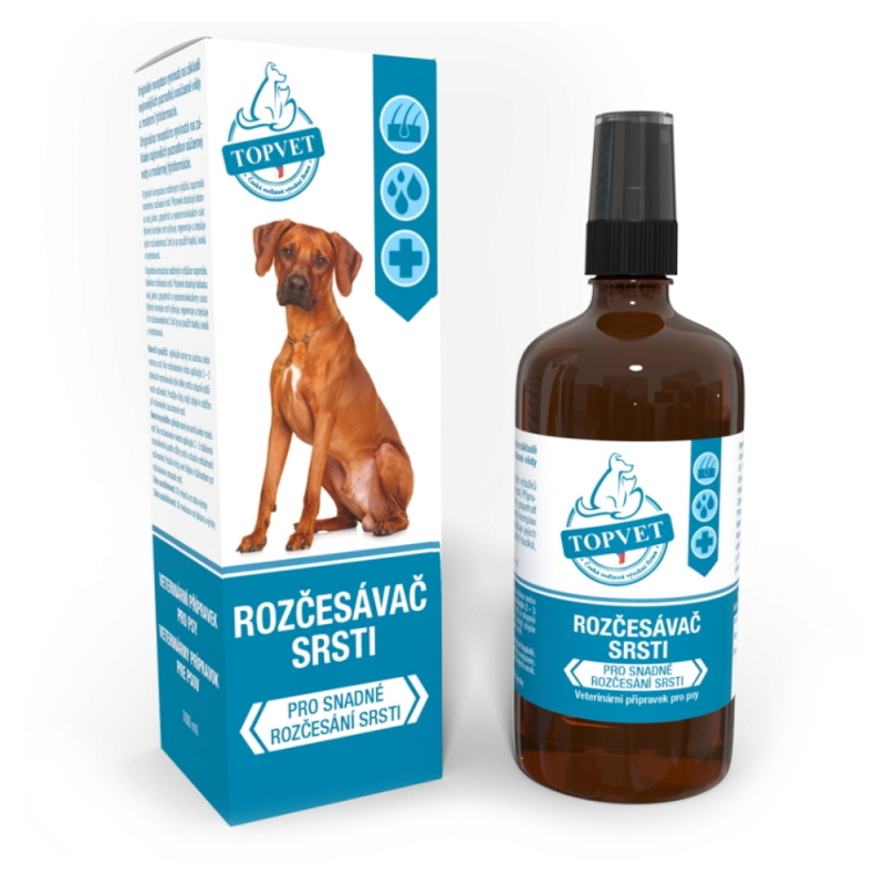 Rozčesávač srsti pro psy TOPVET 200ml