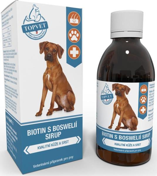 Biotin s boswelií sirup pro psy TOPVET 200ml