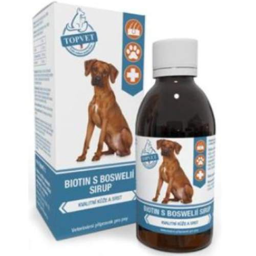 Biotin s boswelií sirup pro psy TOPVET 200ml