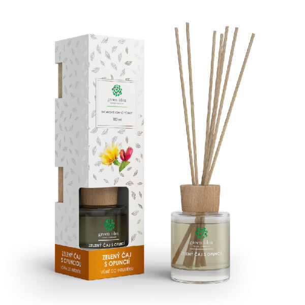 Green idea Ratanové vonné tyčiny Zelený čaj/opuncie 100 ml