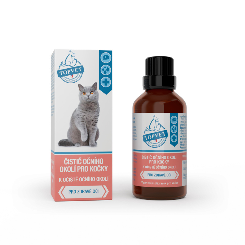 Čistič očního okolí pro kočky TOPVET  50ml