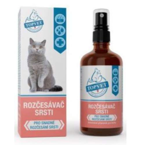 Rozčesávač srsti pro kočky TOPVET  100ml