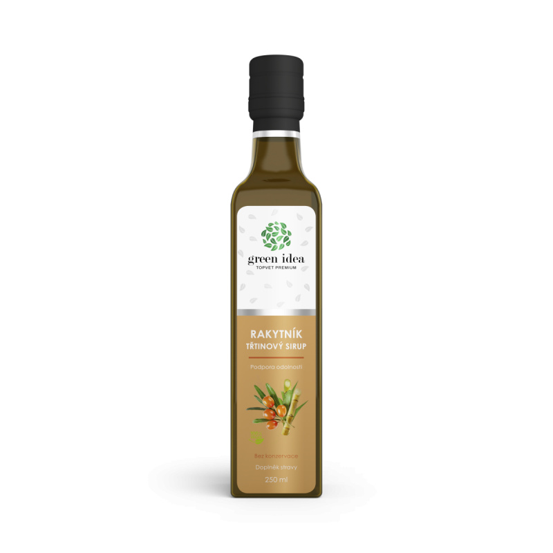 GREEN IDEA Sirup rakytníkový třtinový 250 ml