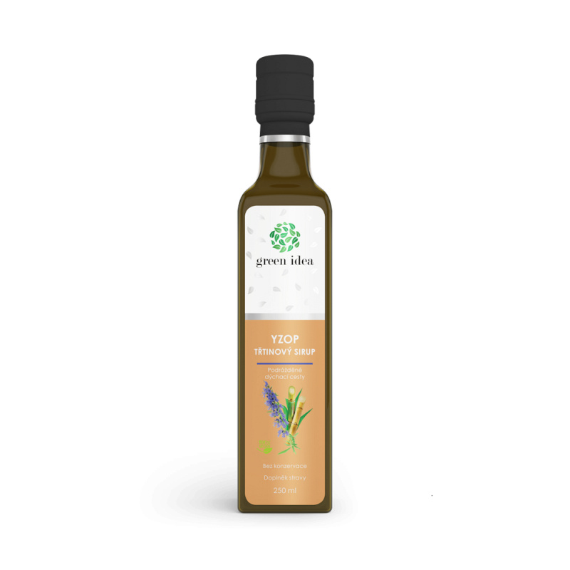GREEN IDEA Sirup yzopový třtinový 250 ml