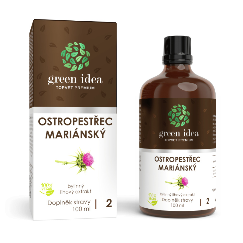 GREEN IDEA Ostropestřec mariánský lihový extrakt 100 ml