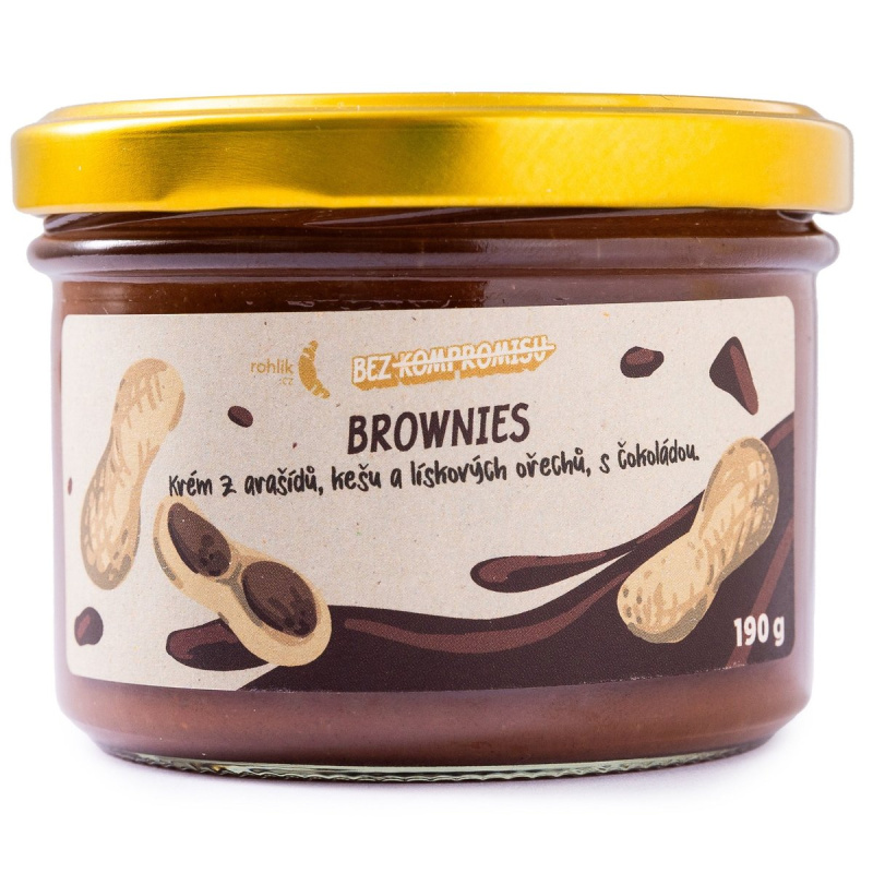 Rohlik.cz Brownies krém z arašídů, ořechů a čokolády