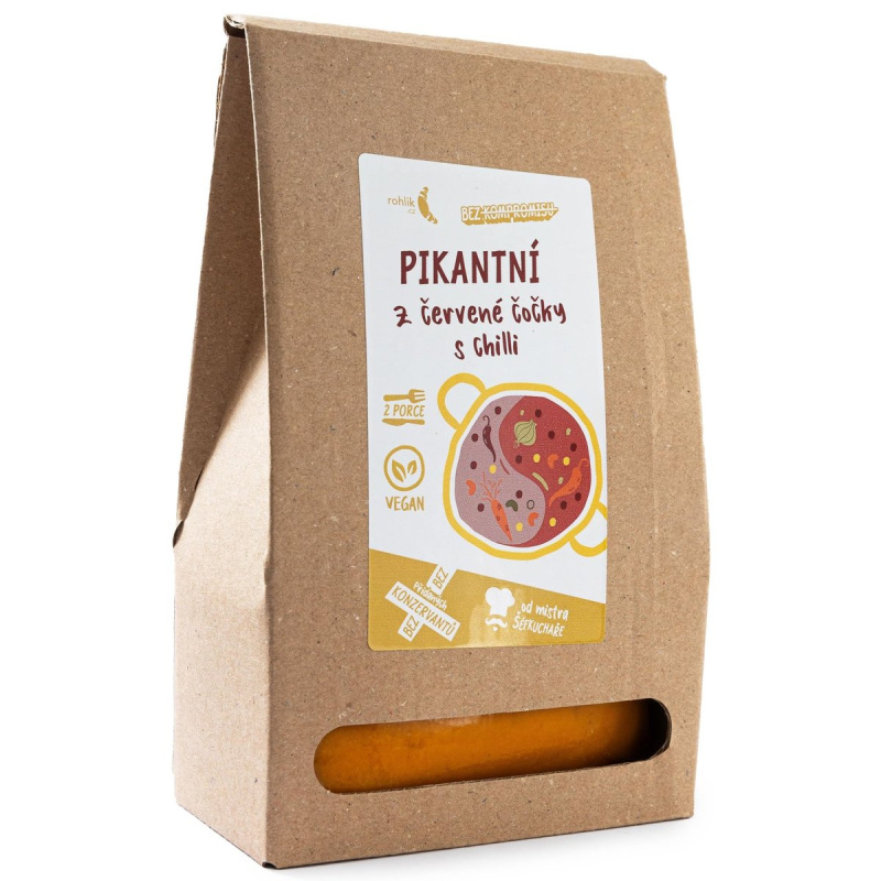 Rohlik.cz Pikantní polévka z červené čočky s chilli (vegan)