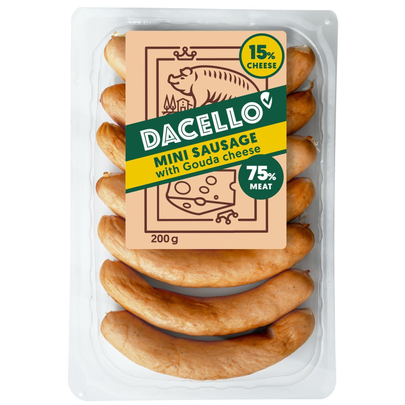 Dacello Vídeňské minipárečky se sýrem Gouda 15 %