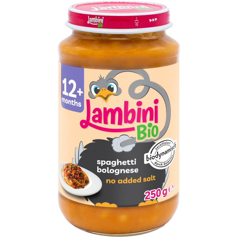 Lambini BIO Demeter příkrm špagety Bolognese