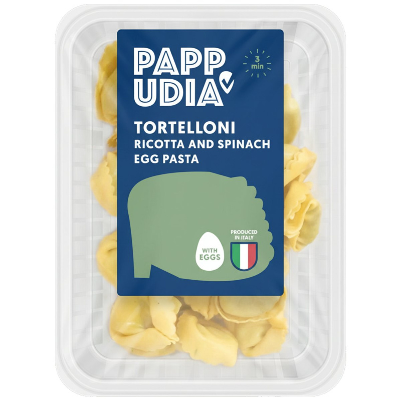 Pappudia Tortelloni s náplní ricotta a špenát