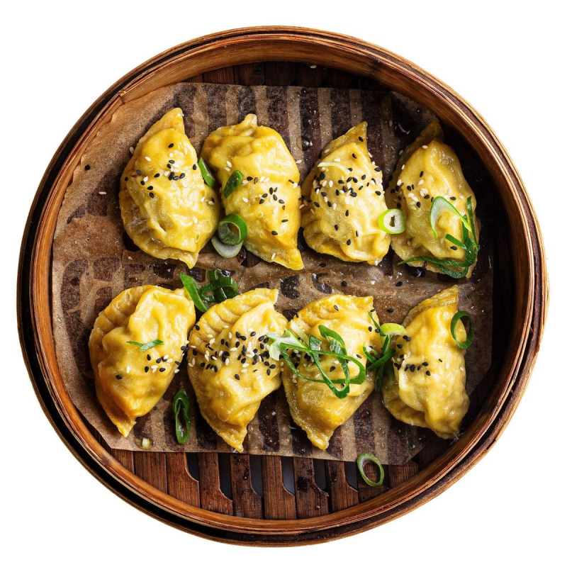 Kuřecí knedlíčky s jarní cibulkou z Dim Sum Spot