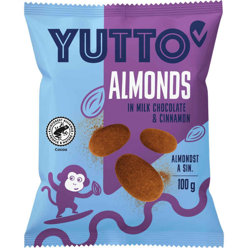 Yutto Mandle v mléčné čokoládě a skořici