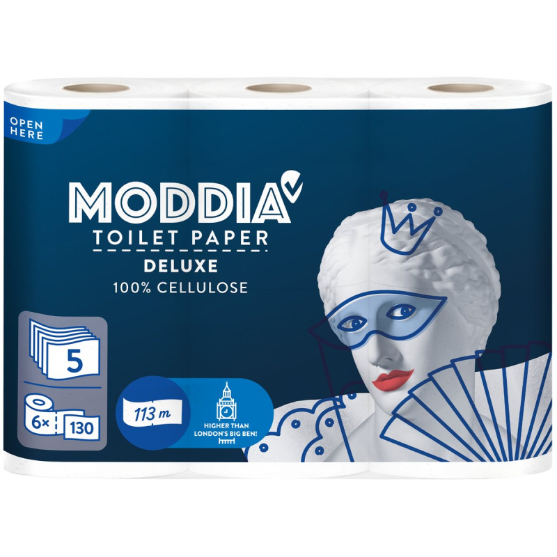 Moddia Toaletní papír 5vrstvý, 6 ks