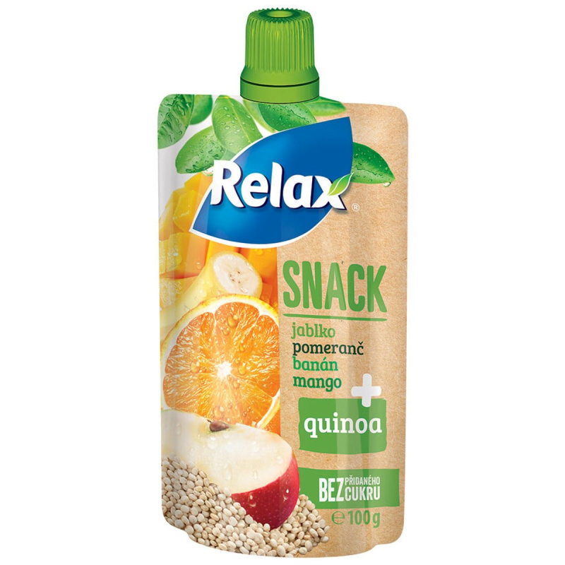 Relax Snack ovocné pyré s quinou