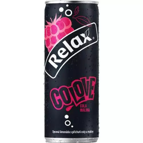 Relax limonáda malina 0,33L plech $C