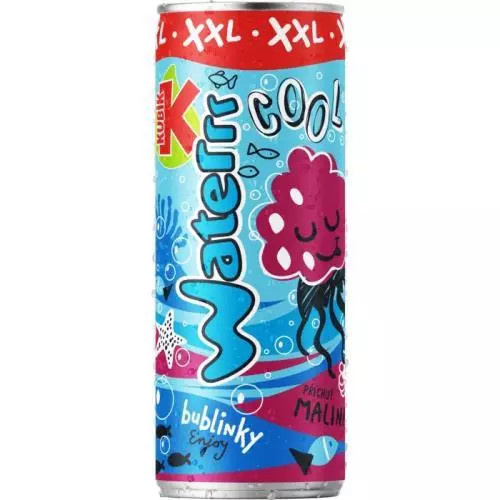 Kubík waterrr cool xxl malina 0,33L