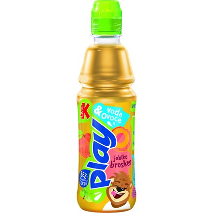 KUBÍK Play jablko broskev 400 ml