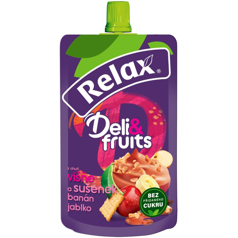 Relax Deli & Fruits kapsička višeň, sušenky, banán a jablko