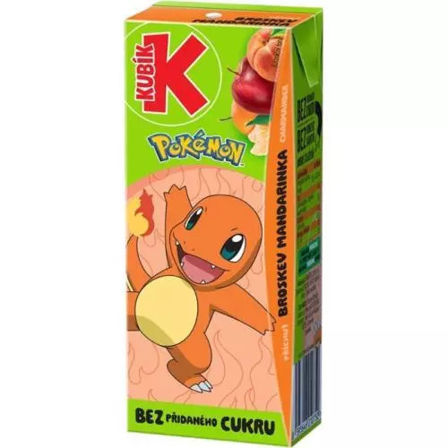Kubík pokémon mandarinka broskev 0,2L