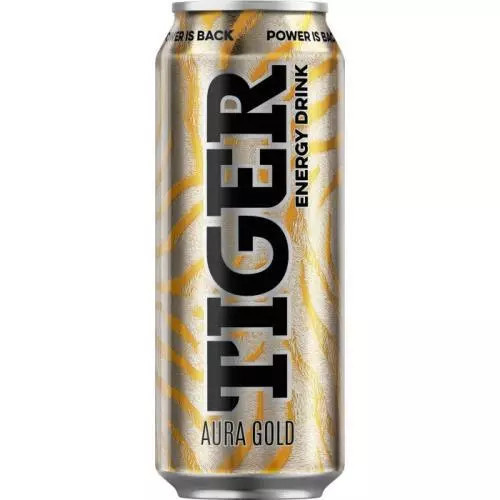 Tiger Energy drink Aura Gold Apple plech