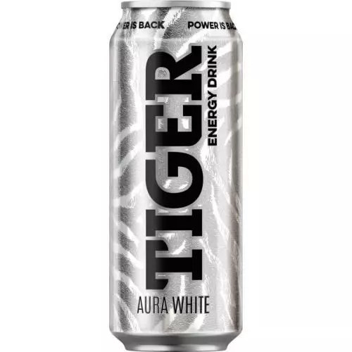 Tiger Energy drink Aura White Grapefruit plech