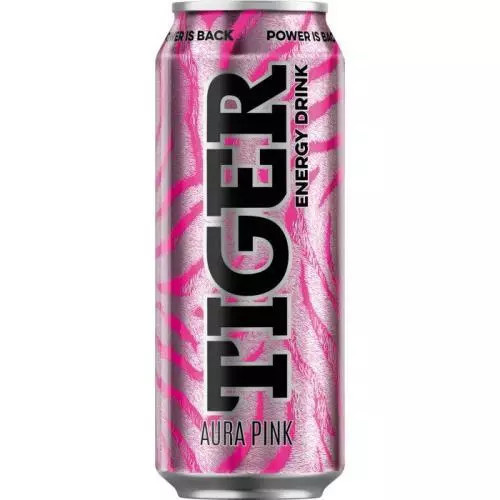 Tiger Energy drink Aura Pink Candy plech
