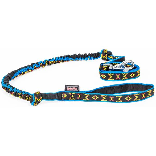 ManMat Vodítko nylon popruh s amortizérem-modrý okraj M-M 175-230 cm