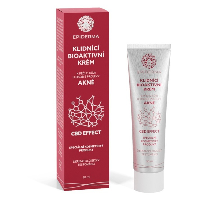 Epiderma Konopný (CBD) bioaktivní krém na akné, 30 ml