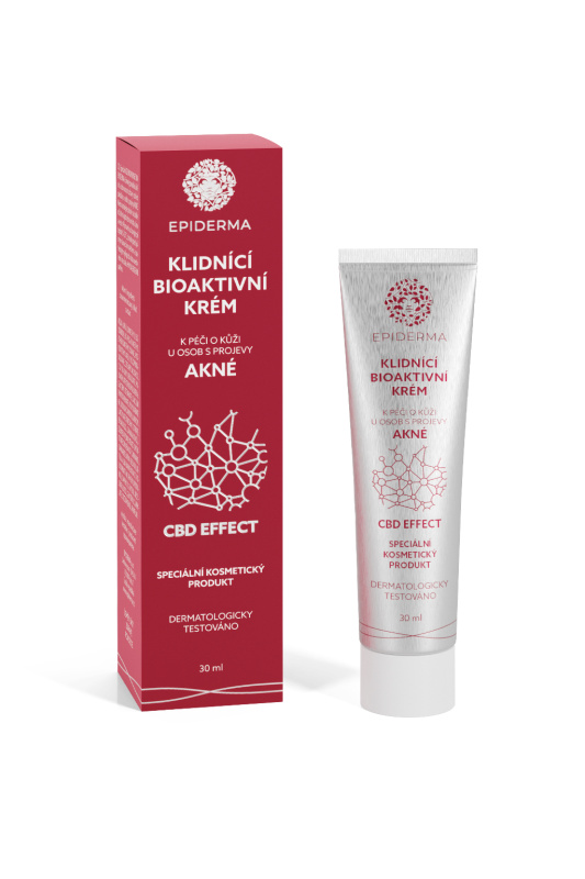 Epiderma Konopný (CBD) bioaktivní krém na akné, 30 ml