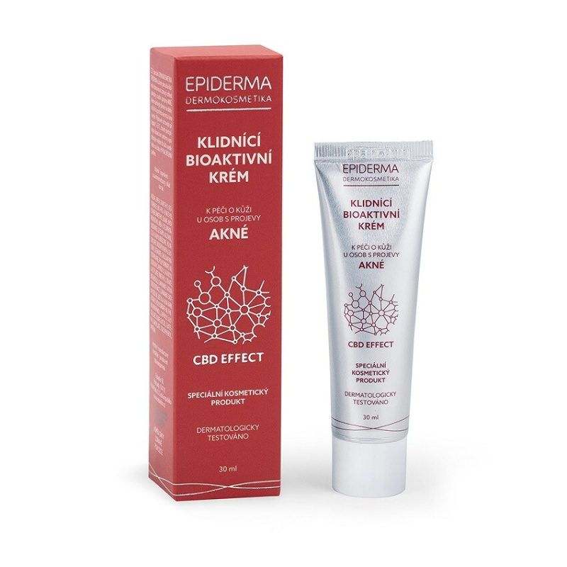 Epiderma Konopný (CBD) bioaktivní krém na akné, 30 ml