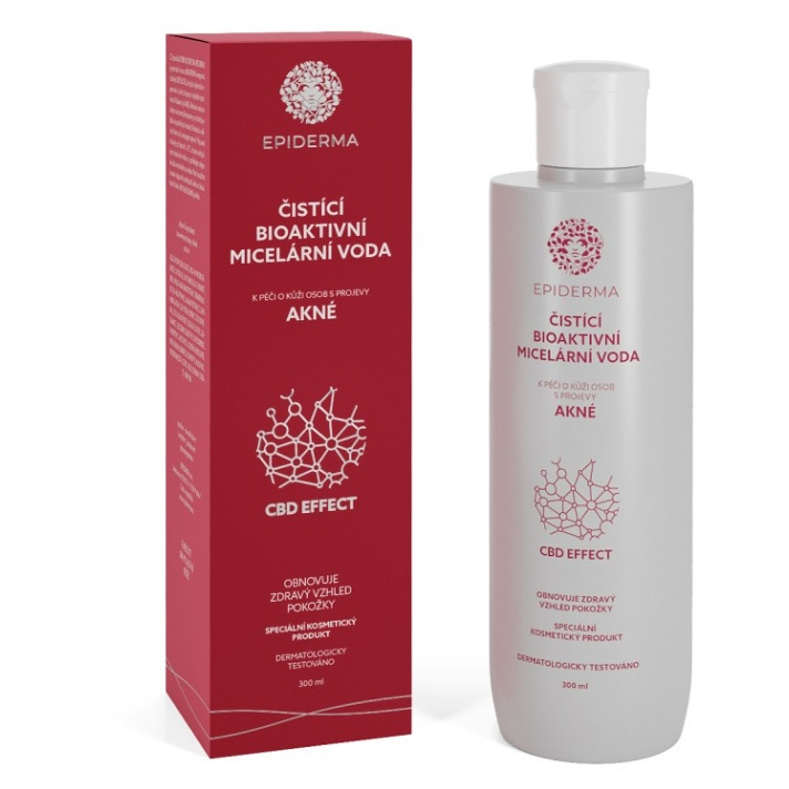 Epiderma CBD Bioaktivní micelární voda na akné, 300ml