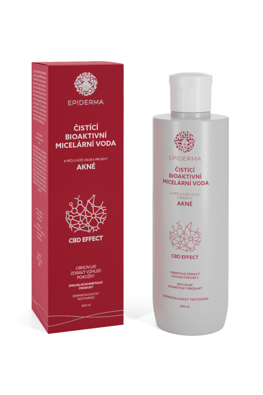 Epiderma CBD Bioaktivní micelární voda na akné, 300ml