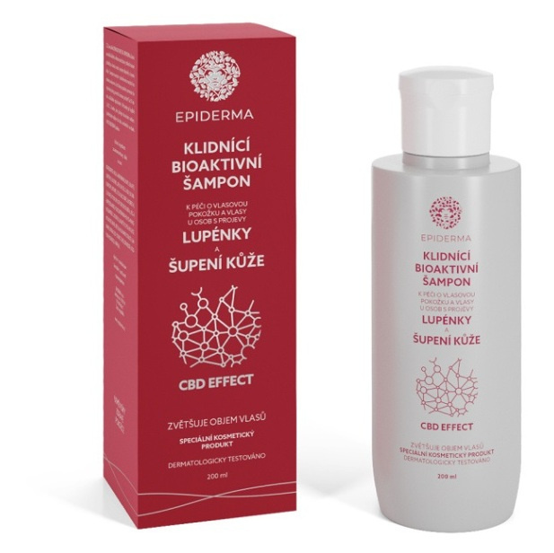 Epiderma CBD Bioaktivní šampón lupénka a seborea, 200ml