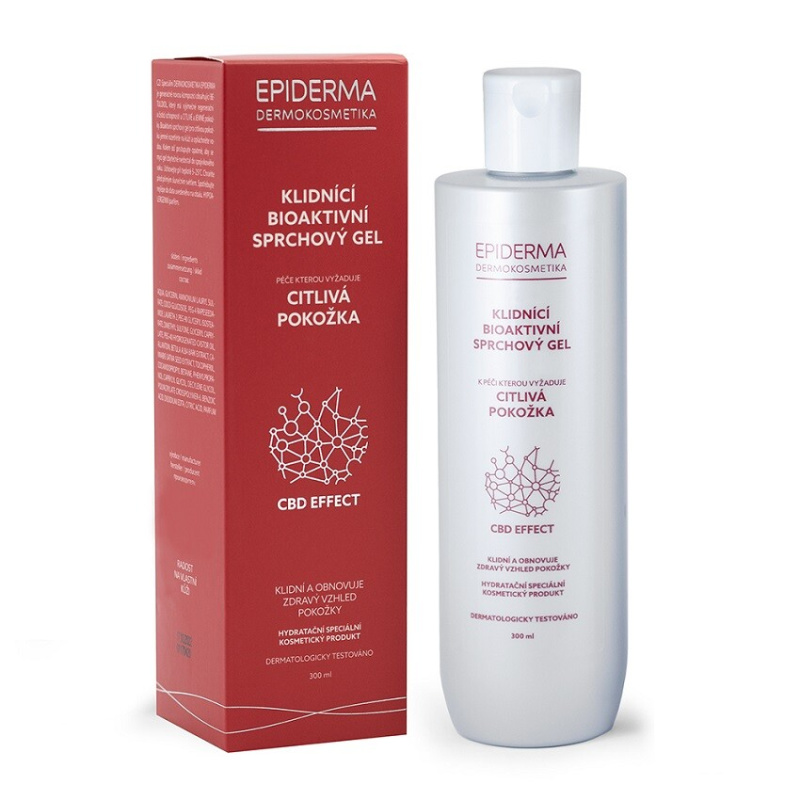 Epiderma CBD Klidnící bioaktivní sprchový gel, 300ml