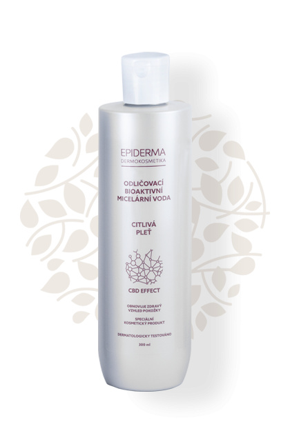 Epiderma CBD Bioaktivní micelární odličovací voda, 300 ml