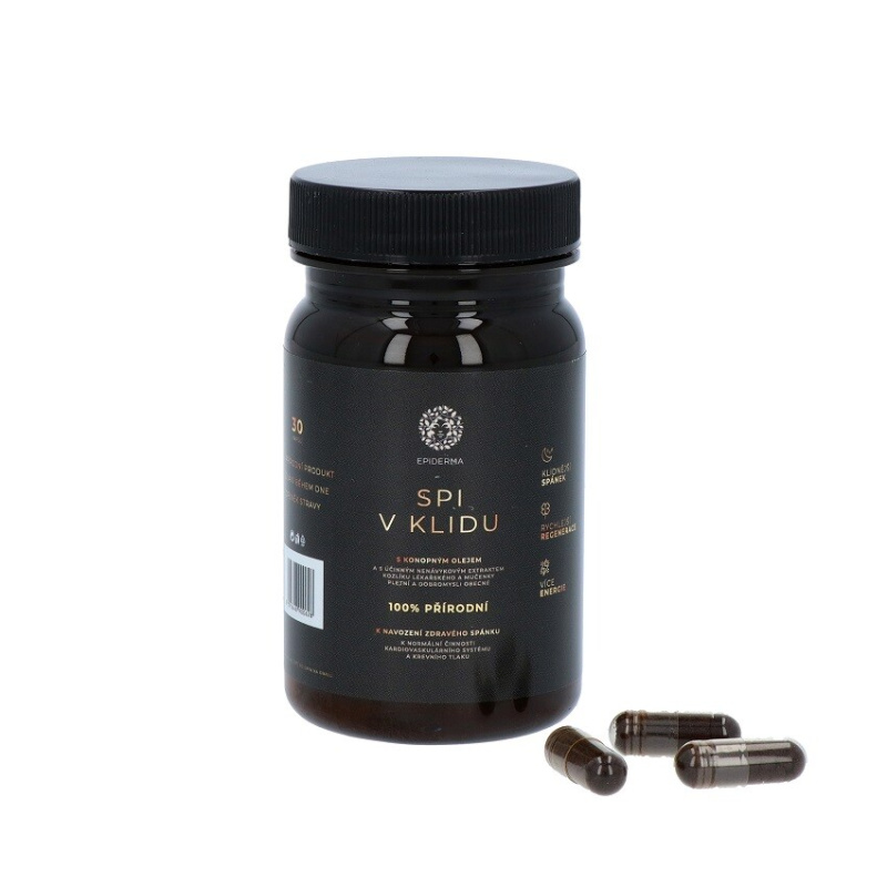 Epiderma Spi v klidu®, s konopným olejem, Epiderma, 30 kapslí