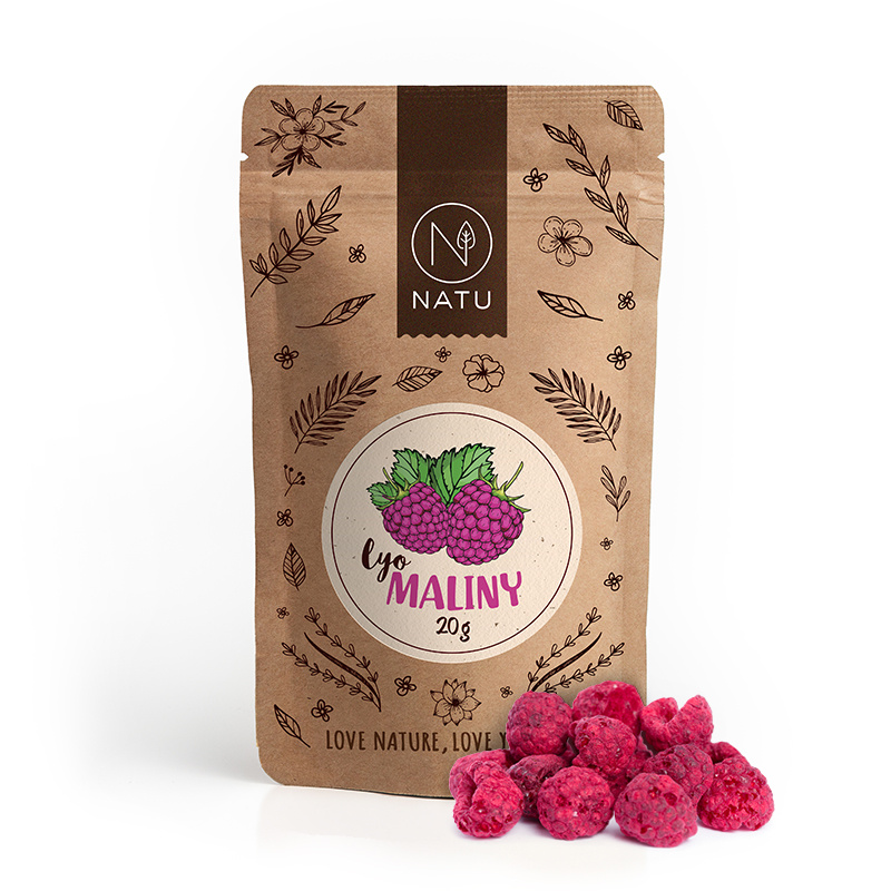 NATU Lyofilizované maliny 20 g