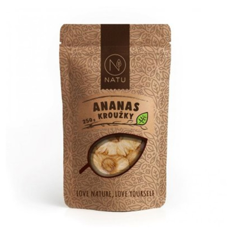 NATU Ananas kroužky natural 250 g