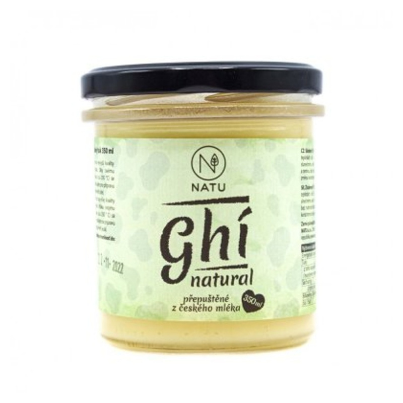 NATU Přepuštěné máslo ghí natural 350 ml