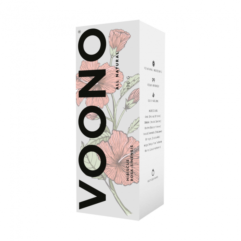 VOONO Ibišek - prášek pro zářivější červený odstín barvy, 100g