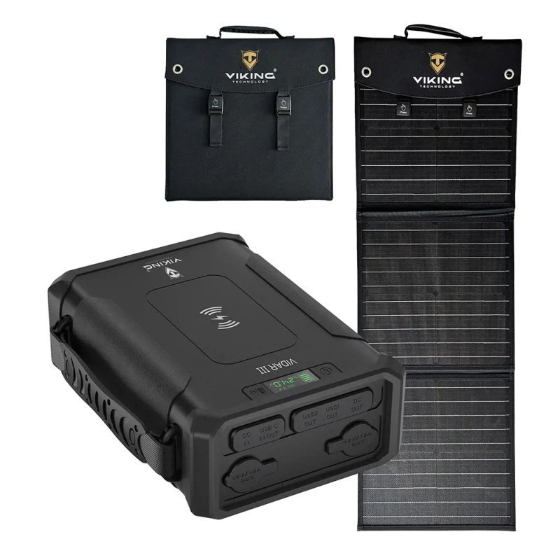 Set powerbanka Viking VIDAR III a solární panel Viking L60 PD
