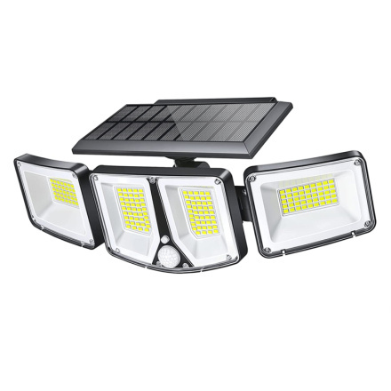 Venkovní solární LED světlo s pohybovým senzorem VIKING S180/1200lm/2200mAh/3 režimy/IP65