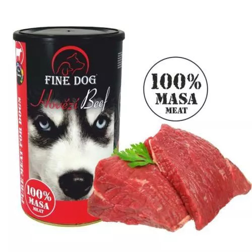 Fine dog Hovězí 100 % Masa 1200g