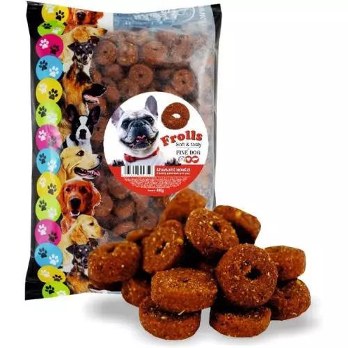 FineDog pamlsky frolls hovězí kolečka 400g