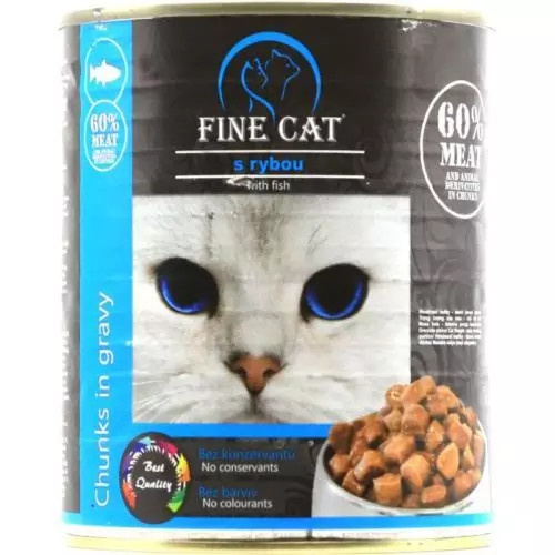 Fine Cat konzerva pro kočky s rybou 830g