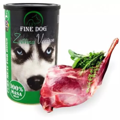 Fine Dog konz. zvěřina 100% masa 1200g