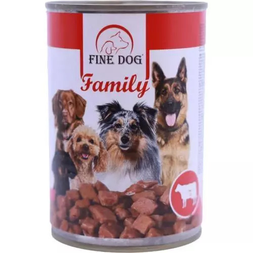FINE DOG Family konzerva pro psy s HOVĚZÍM 415g